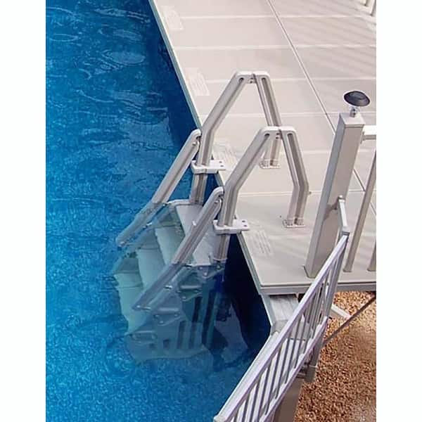 Pack of 2 Deck Flanges to Mount for Above Ground Swimming Pool Ladder Plastic 
