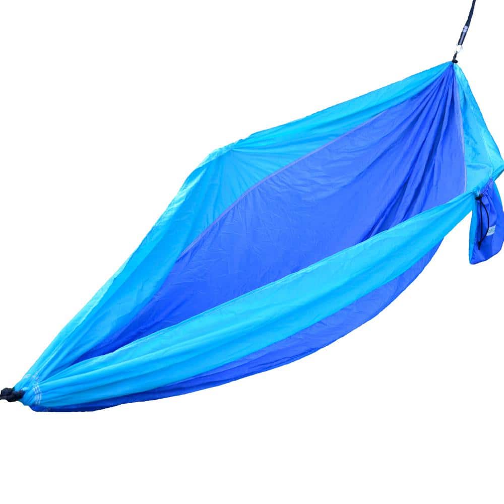 Algoma GO2 Traveler Nylon Portable Hammock, Blue/Light Blue 2928LBB