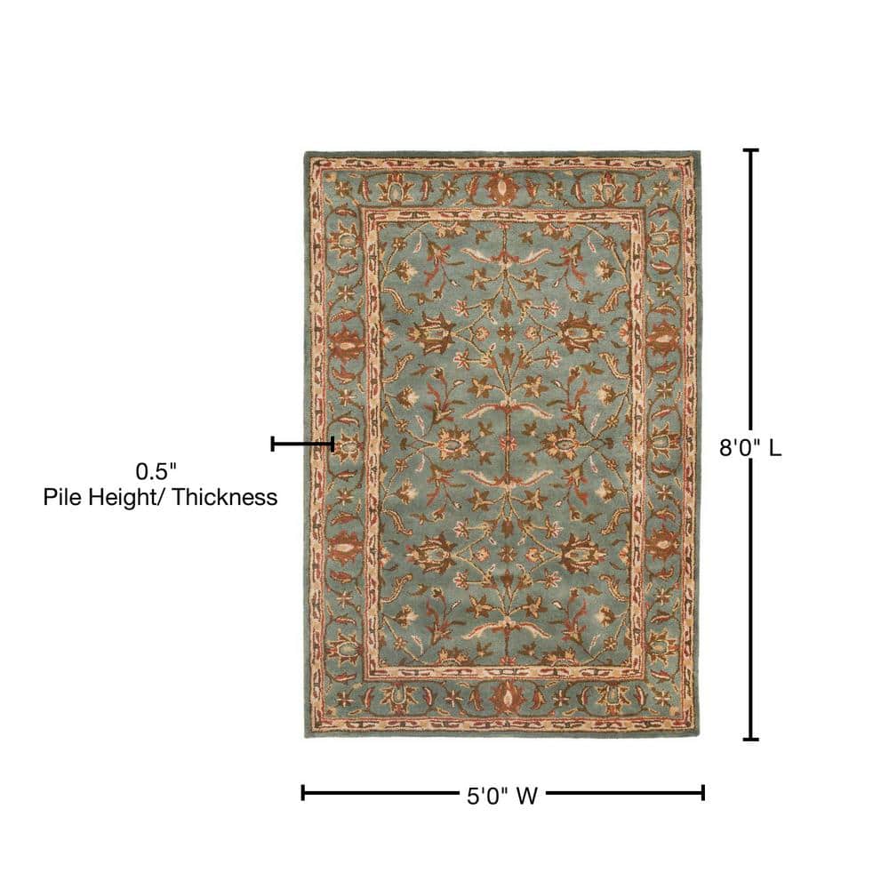 Heritage Blue Hand-Tufted Wool 9' x 12' Area Rug