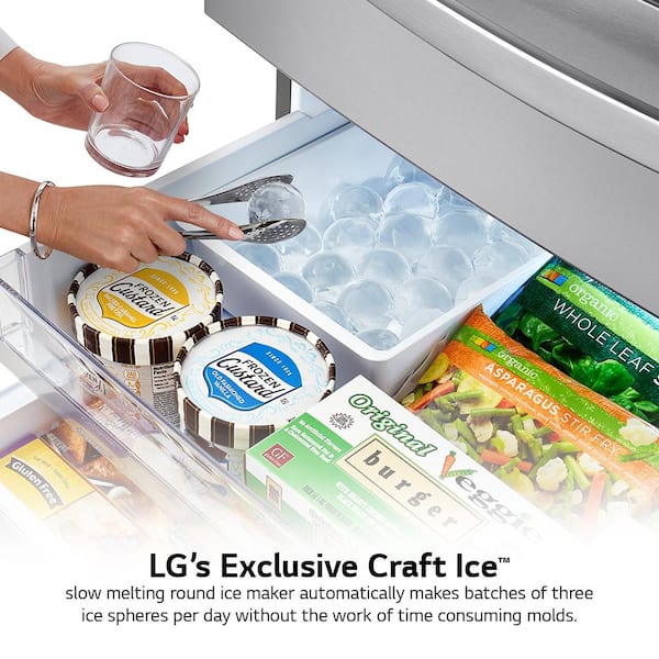 LG 30 Cu. Ft. Smart Wi-Fi Enabled Refrigerator with Craft Ice™ Maker in  Stainless Steel