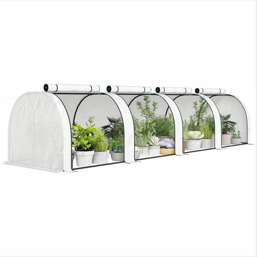 13 ft. W x 3.3 ft. D x 2.6 ft. H PE White Greenhouse price history on PriceWatchPro