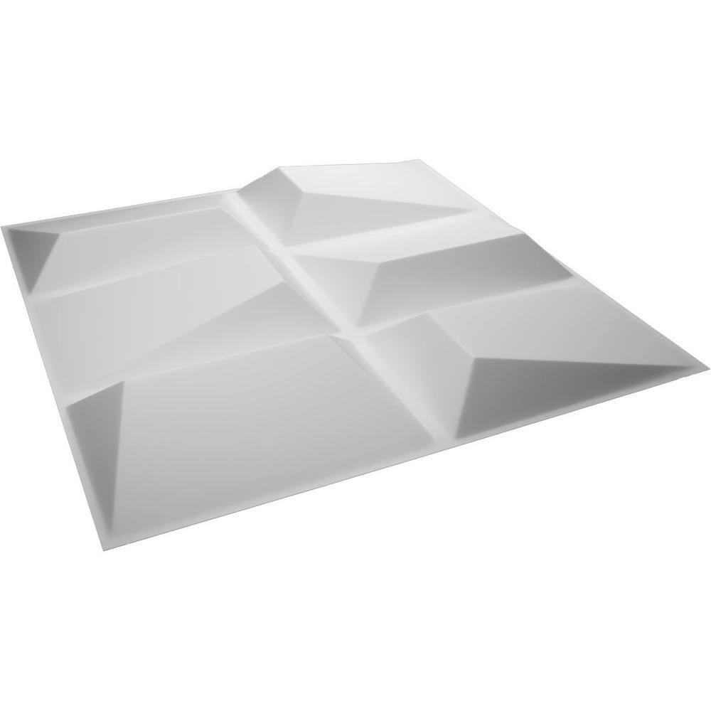 White Textured 3D PVC Decorative Wall Panel 19.63" x 19.63"