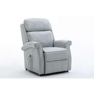 Lehman35 in. Width Big and Tall Dove Faux Leather 3 Position Recliner