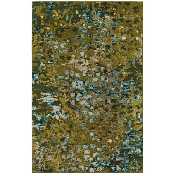 Unique Loom Jardin Ivy Green 5' 0 x 8' 0 Area Rug
