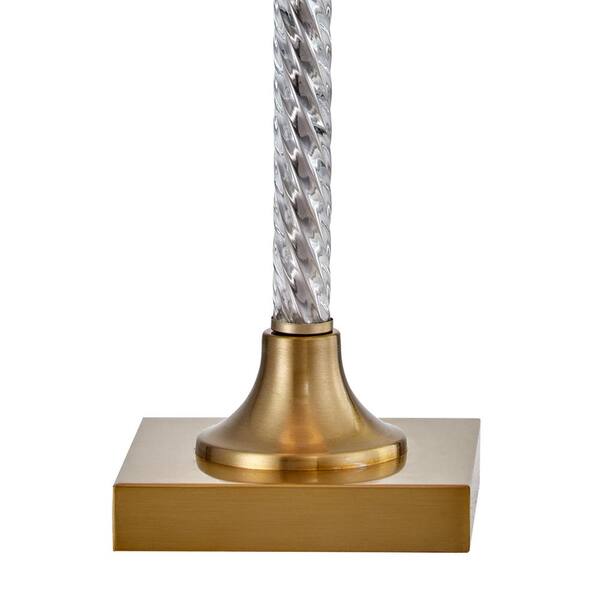 Maxax Montgomery 29.5 in. Brass/Clear Buffet Table Lamp (Set Maxax Montgomery 29.5 in. Brass/Clear Buffet Table Lamp (Set