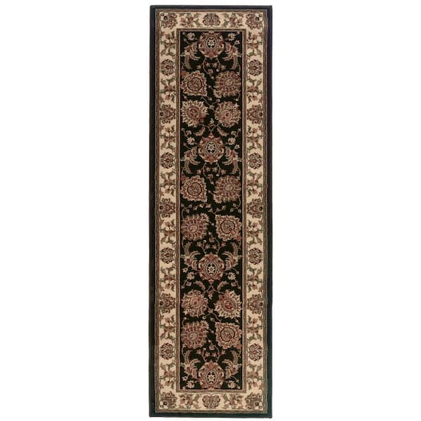 2 X 9 Blue, Ivory Oriental Washable Area Rug Runner Rug