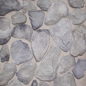 Z-BRICK 1 in.-2 in. x 10 sq. ft. Concrete Field Stone Veneer, Assorted ...