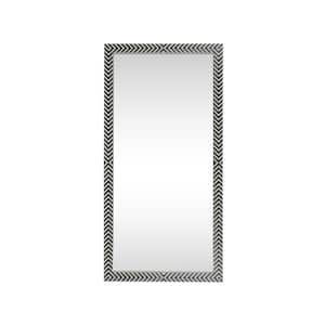 Timeless Home 72 in. W x 36 in. H x Modern Wood Framed Rectangle Chevron Mirror