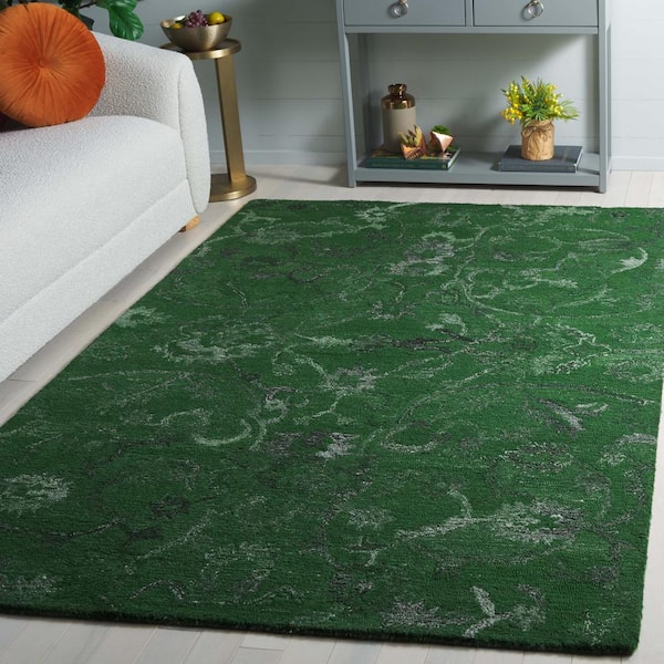 Anatolia Dark Green 8 ft. x 10 ft. Traditional Garden Area Rug
