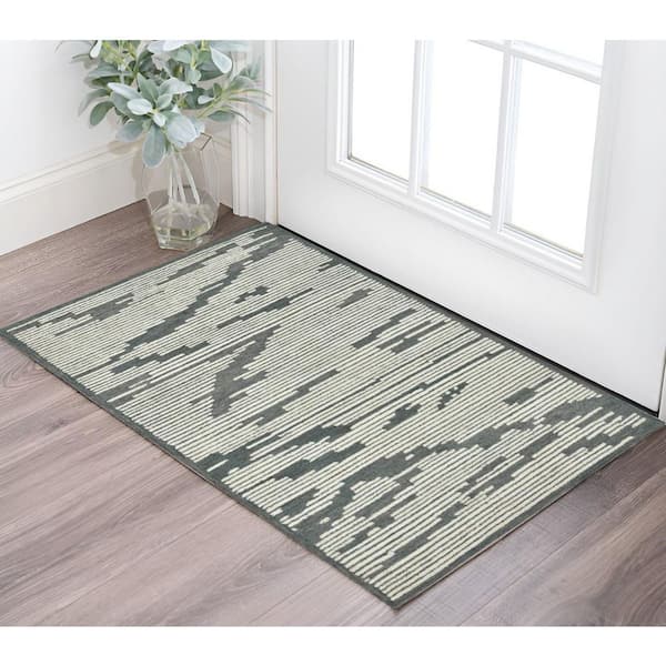 2 ft. x 3 ft. Multi-Colored Wool Abstract Hand Hooked Area Rug