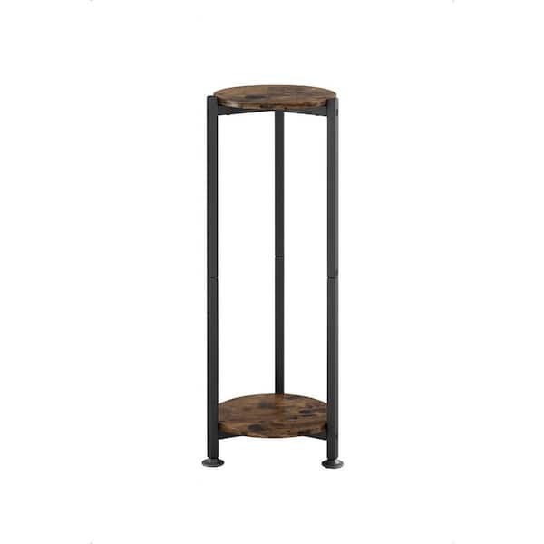 Iron Round 2-Tier Modern Flower Storage Plant Stand (10.1 in