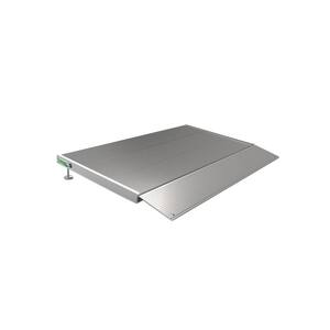 TRANSITIONS Aluminum Threshold Ramp with Adjustable Height up to 4.375 in., 24 in. L x 36 in. W