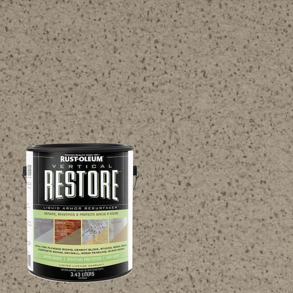 Rust-Oleum Restore 1-gal. Brownstone Vertical Liquid Armor Resurfacer for Walls and Siding