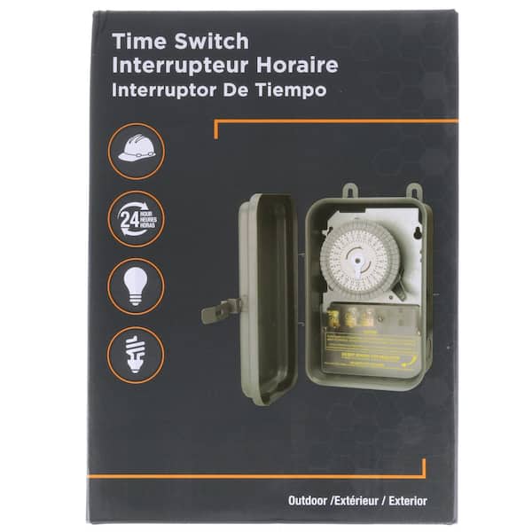 Woods 40-Amp 120-Volt SPST 24-Hour Mechanical Time Switch
