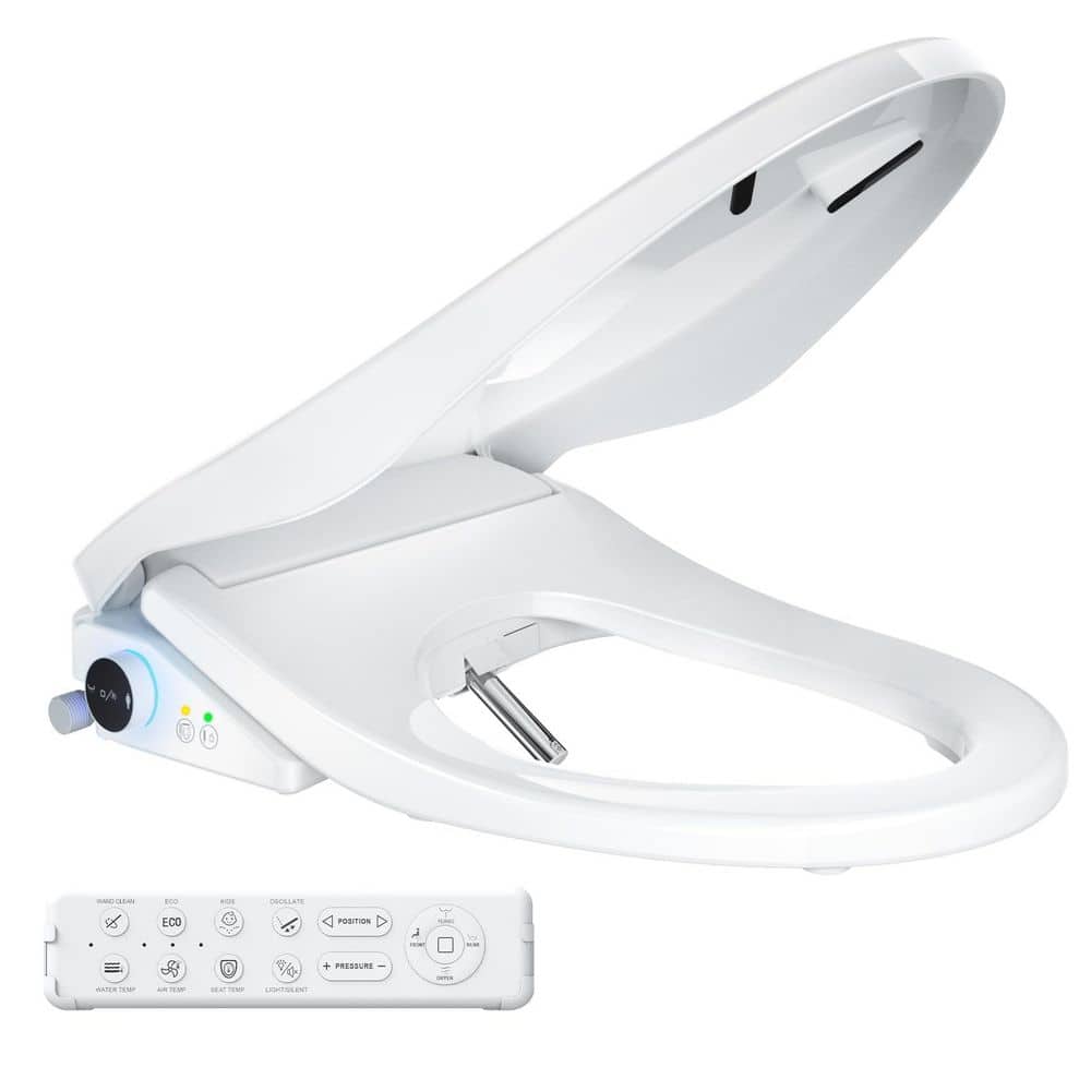 Electric Bidet Seat for Elongated Toilets in White with Instant Warm Water & Dryer, Feminine & Front Rear Wash price history on PriceWatchPro
