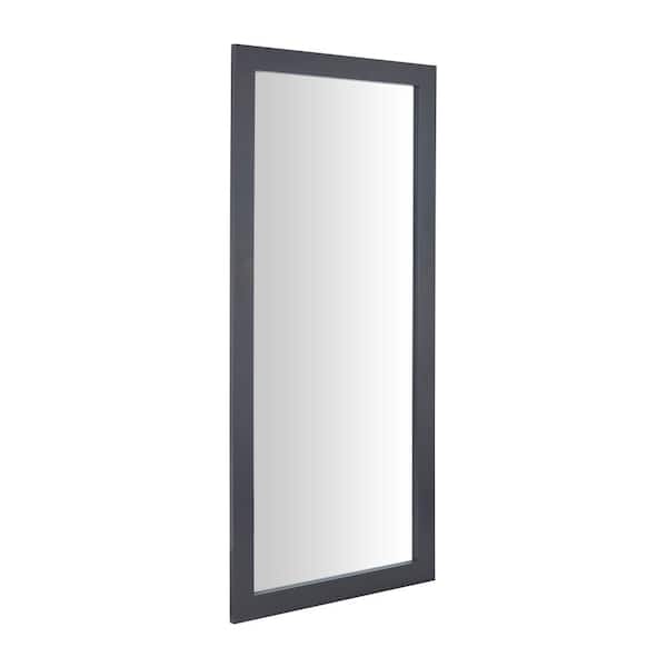 70 in. x 33 in. Rectangle Framed Gray Wall Mirror