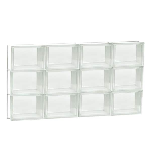 Clearly Secure 31 in. x 17.25 in. x 3.125 in. Frameless Clear Non-Vented Glass Block Window