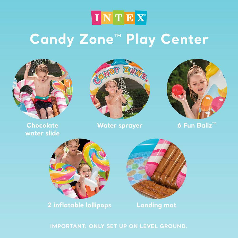 Intex Candy Zone Inflatable Play Center with Water Slide