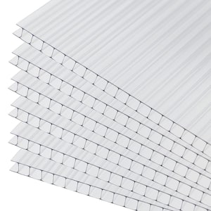 24 in. W x 48 in. D x 15/64 in. (6 mm) Clear Monolayer Polycarbonate Sheet Greenhouse Panels (6-Pack)