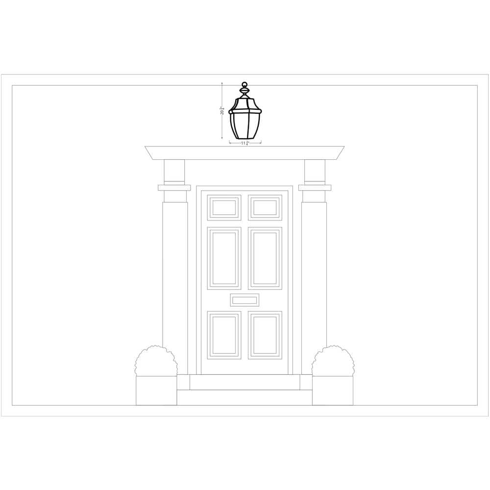 Lancaster Black Brass LED Outdoor Pendant Light