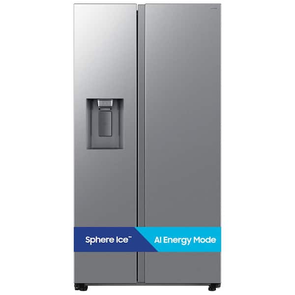 27.4 cu. ft. Standard Depth Side-by-Side Refrigerator in Stainless Steel with Sphere Ice & External Water& Ice Dispenser
