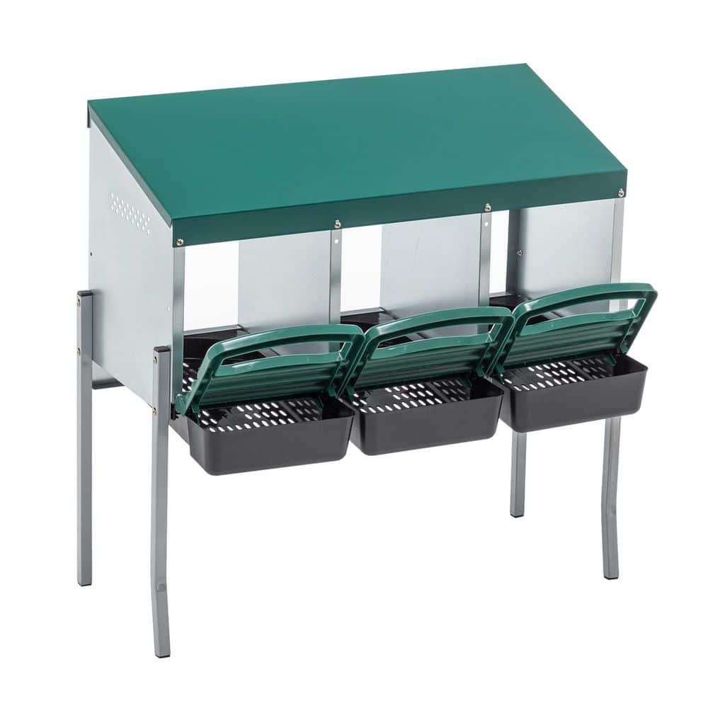 Nesting Boxes for Chickens, 3-Holes Chicken Nesting Boxes with Legs, Chicken Laying Box with Lid Cover price history on PriceWatchPro