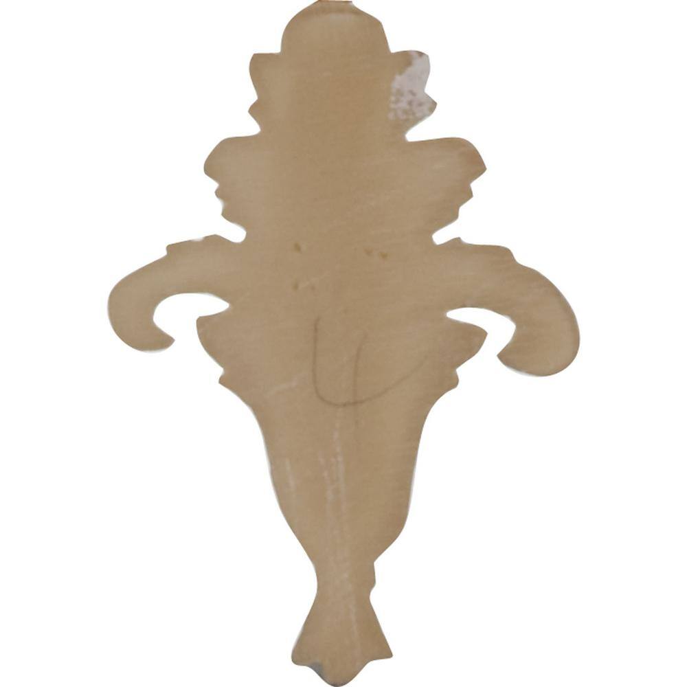 Swindon White Polyurethane Fleur de Lis Onlay Scroll