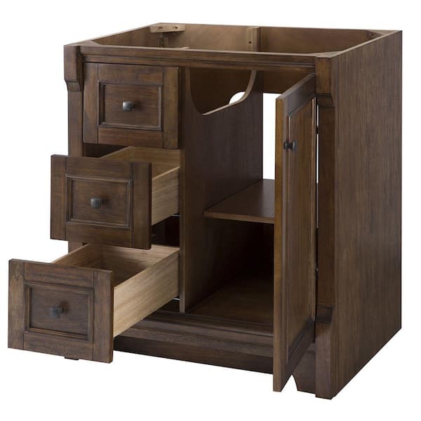 Creedmoor 30 in. W x 34 in. H Vanity Cabinet Only in Walnut