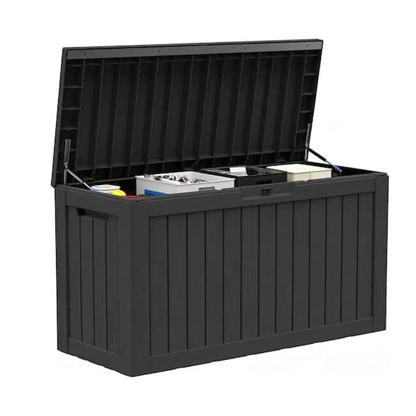 Decksplore Black Outdoor Storage Locker 34.3 in. x 15.1 in. x 33.5