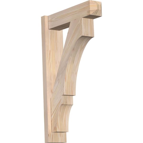 Ekena Millwork 6 in. x 32 in. x 20 in. Douglas Fir Balboa Craftsman Smooth Outlooker