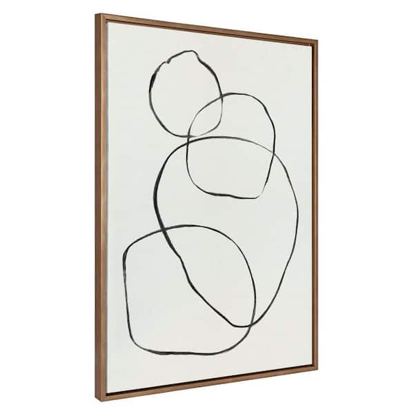 Kate and Laurel Sylvie 869 Going in Circles by Teju Reval of SnazzyHues Framed Art Print 31 in. x 42 in.