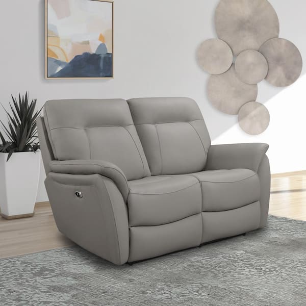 Devon Claire Alfred Grey 3 Piece Leather Power Reclining Sofa Loveseat And Chair Set Mr 2534 Gry 3p Devon Claire Alfred Grey 3 Piece, 3 Piece Gray Leather Sofa Set