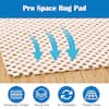 Pro Space 4 ft. x 6 ft. Rectangle White Gird Non-Slip Grip Rug Pad 0.1 Thick