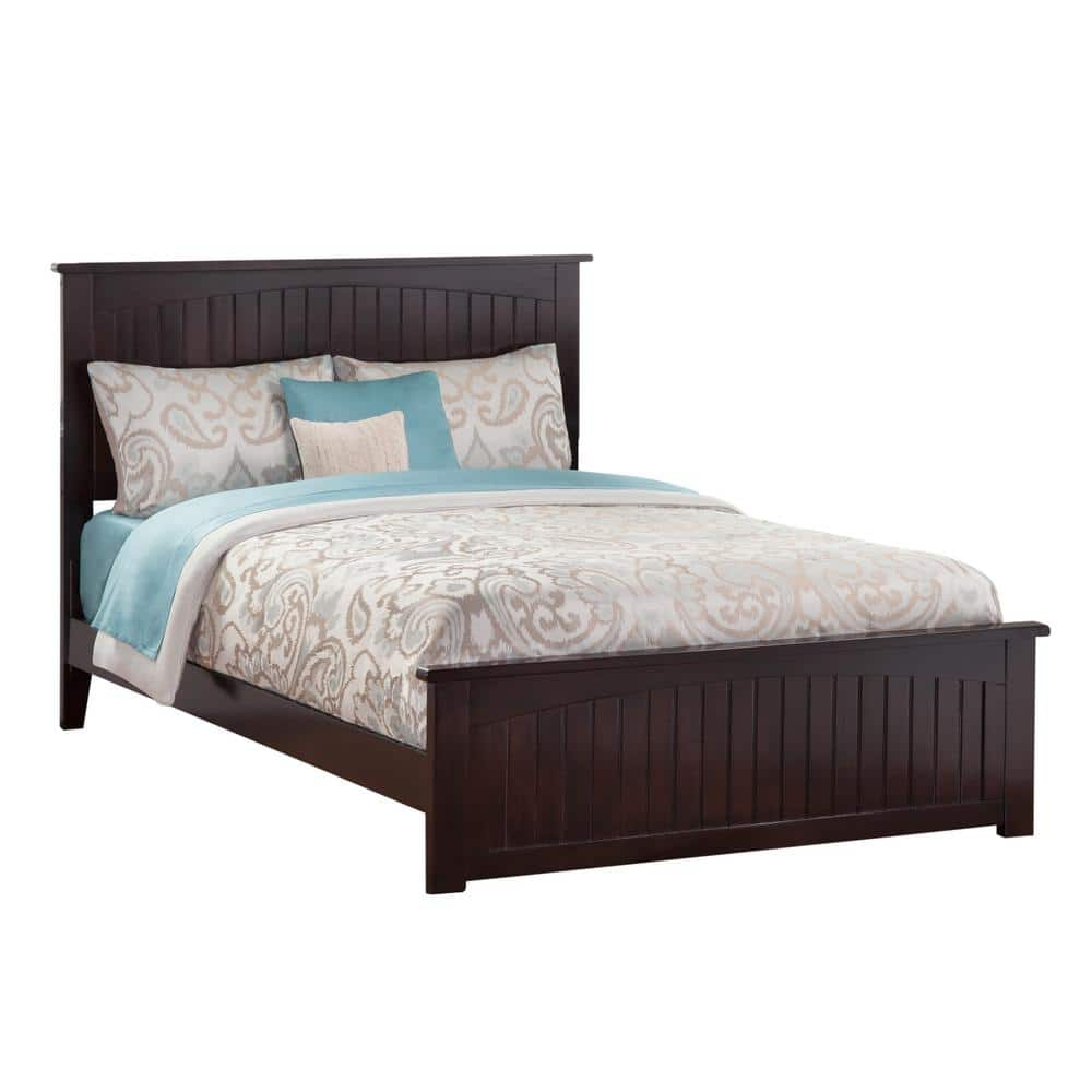 AFI Nantucket Espresso Queen Solid Wood Frame Low Profile Platform Bed ...