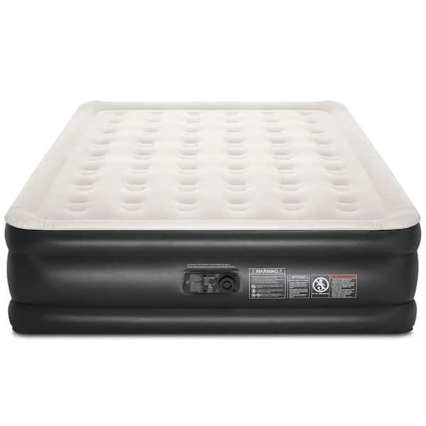 WONDER COMFORT 16 in. Queen Air Mattress Inflatable Blow up Portable Camping Bed with Built in Pump