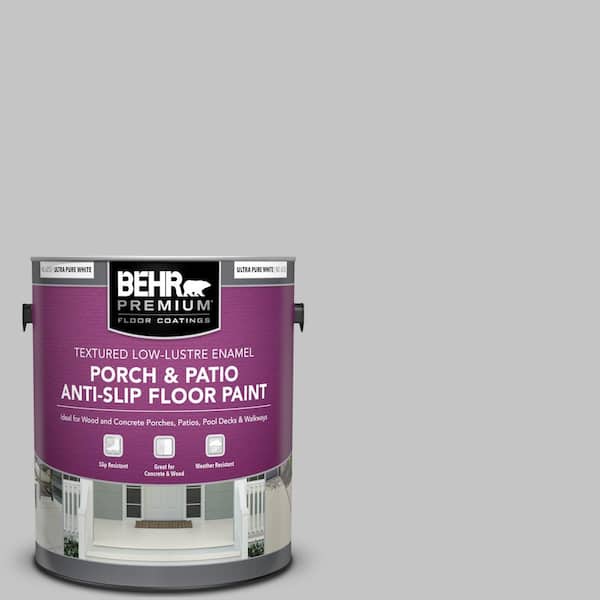 BEHR PREMIUM 1 gal. #T15-6 Dreamscape Gray Textured Low-Lustre Enamel Interior/Exterior Porch and Patio Anti-Slip Floor Paint