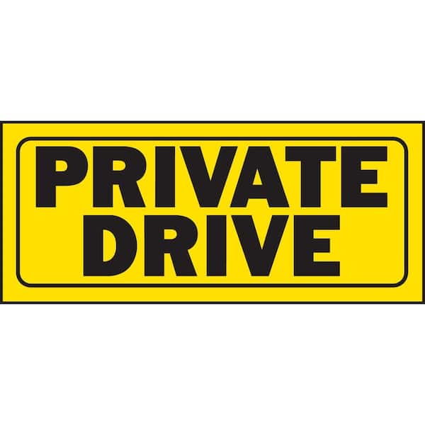 HY-KO 6 in. x 14 in. Plastic Private Drive Sign