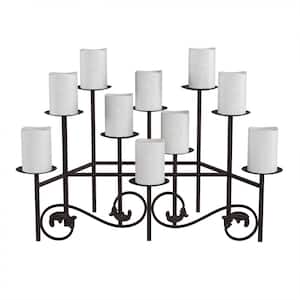 10 Candle Candelabra with Front Scroll