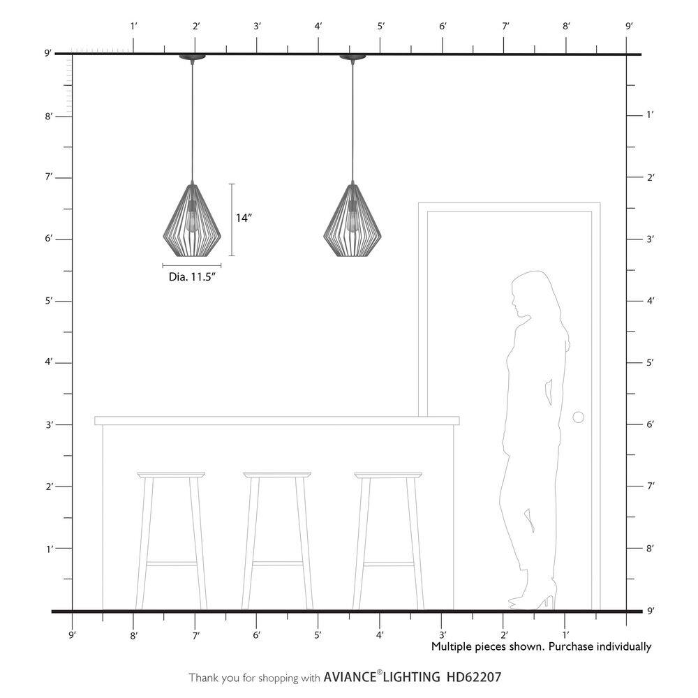 Linz Mini Geometric White Aluminum LED Pendant Light