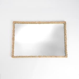 Medium Rectangle Whitewashed Classic Mirror (37.75 in. H x 25.25 in. W)
