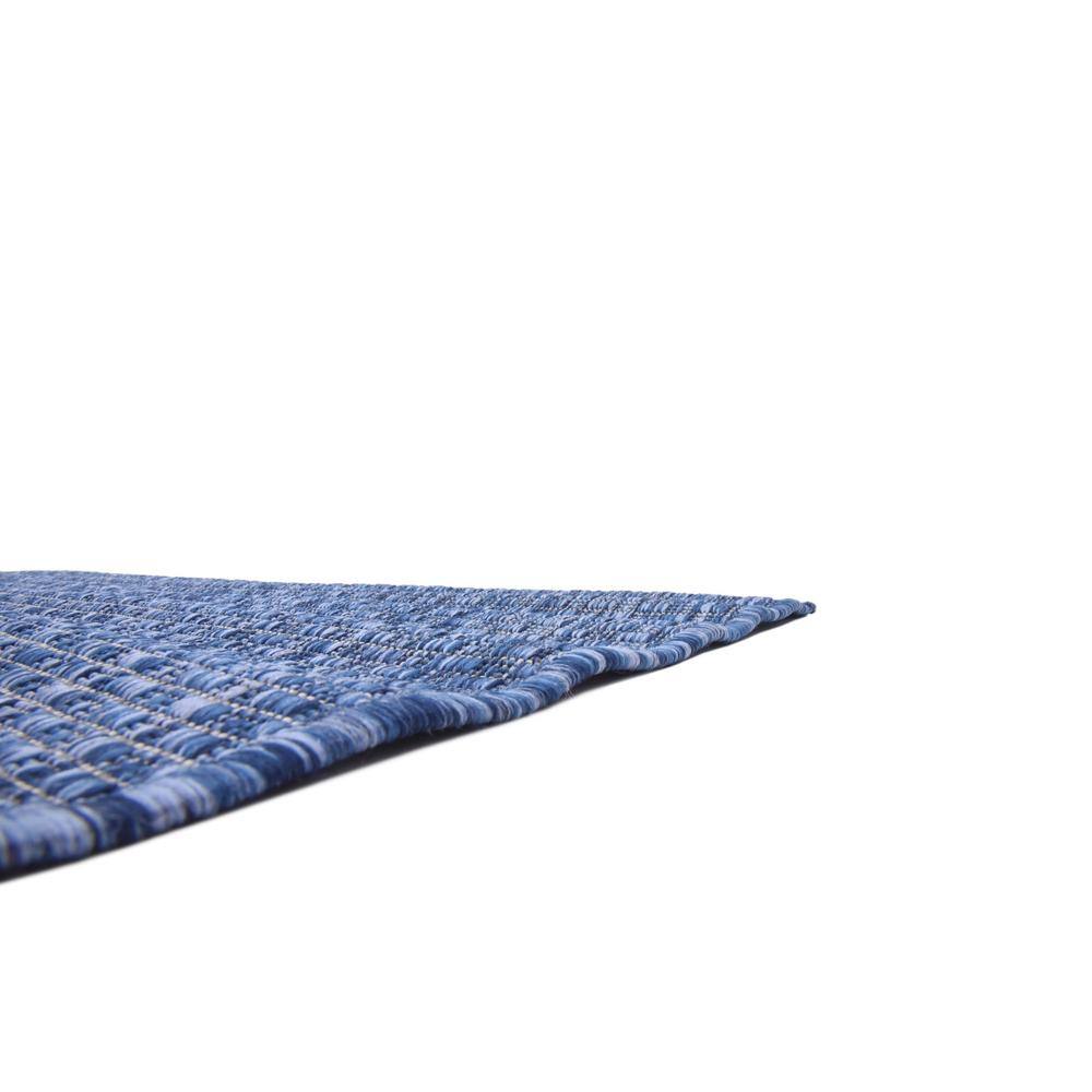 Navy Blue Synthetic 4' x 6' Outdoor Flat Woven Rug