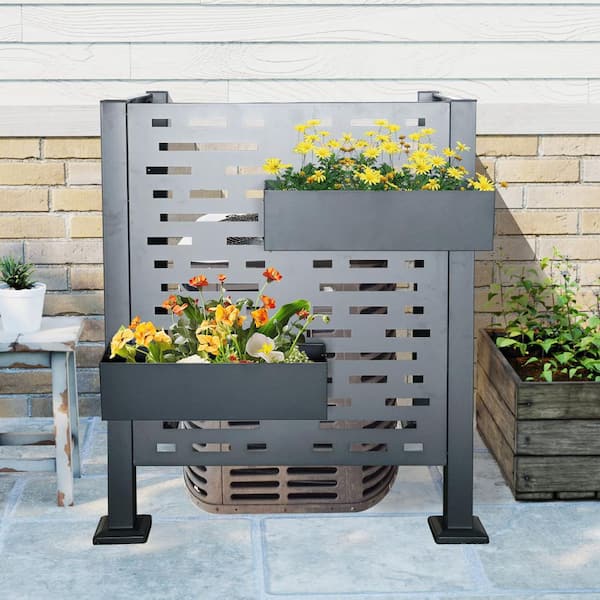 VAMOP 3ftx3ft Air Conditioner Fence for Outdoor Units, Metal Privacy Fence Cover, Perfect to Conceal Air Conditioning Units