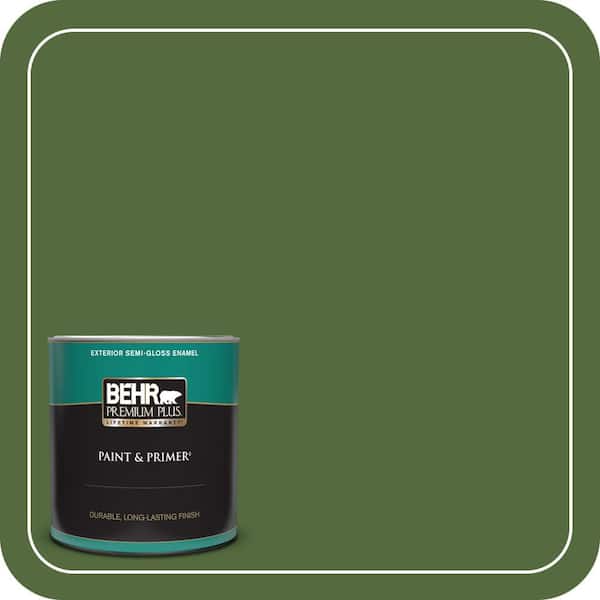 BEHR PREMIUM PLUS 1 qt. #410D-7 Mountain Forest Semi-Gloss Enamel Exterior Paint & Primer