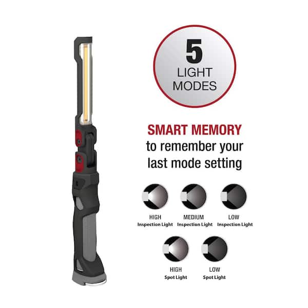 Husky 800 Lumen Rechargeable Folding Flip Flashlight PVL-WLT-0007