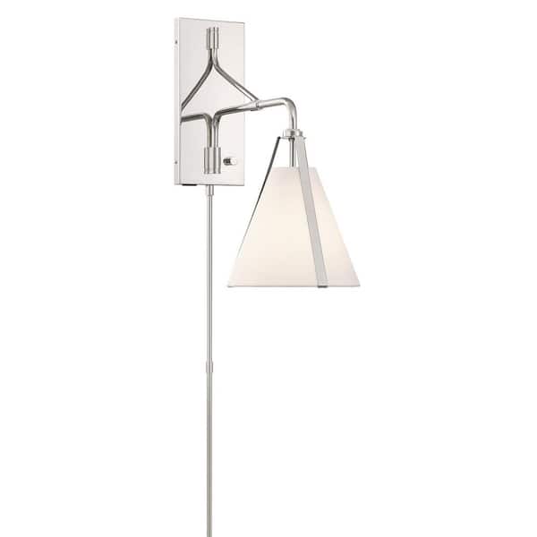 8 in. Fulton 1 Light Polished Nickel Task Sconce