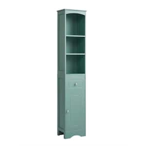 13.4 in. W x 9.1 in. D x 66.90 in. H Green Linen Cabinet