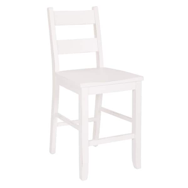 OSP Home Furnishings Kitchen Counter-Matching 24 in. White Stool