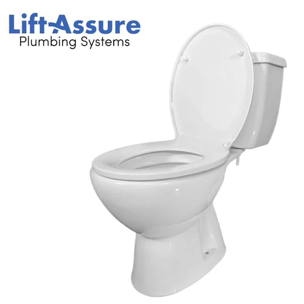 White Round Dual Flush High Efficiency Toilet Kit