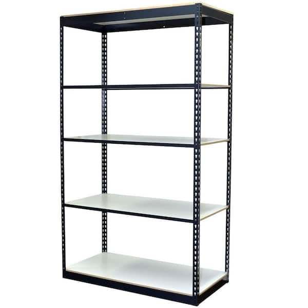 Muscle Rack 5-Tier Heavy Duty Steel Garage Storage Shelving Unit in Black  (48 in. W x 72 in. H x 24 in. D) UR-245PBB - The Home Depot