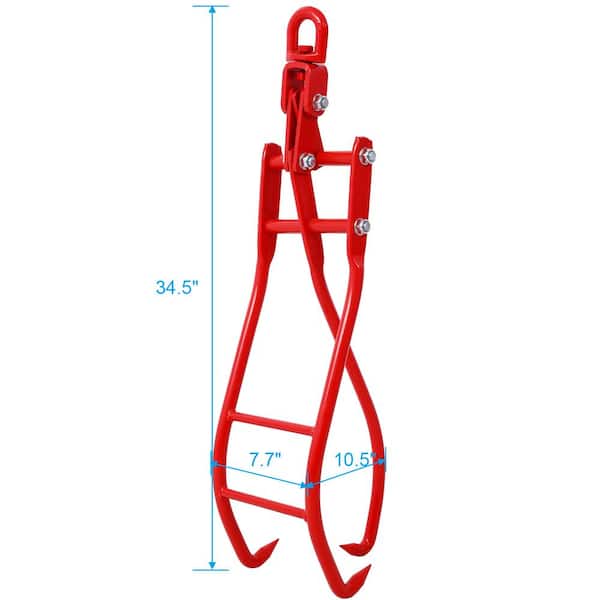28 4 Claw Hook, Log Lifting Tongs, Heavy Duty Grapple Timber Claw